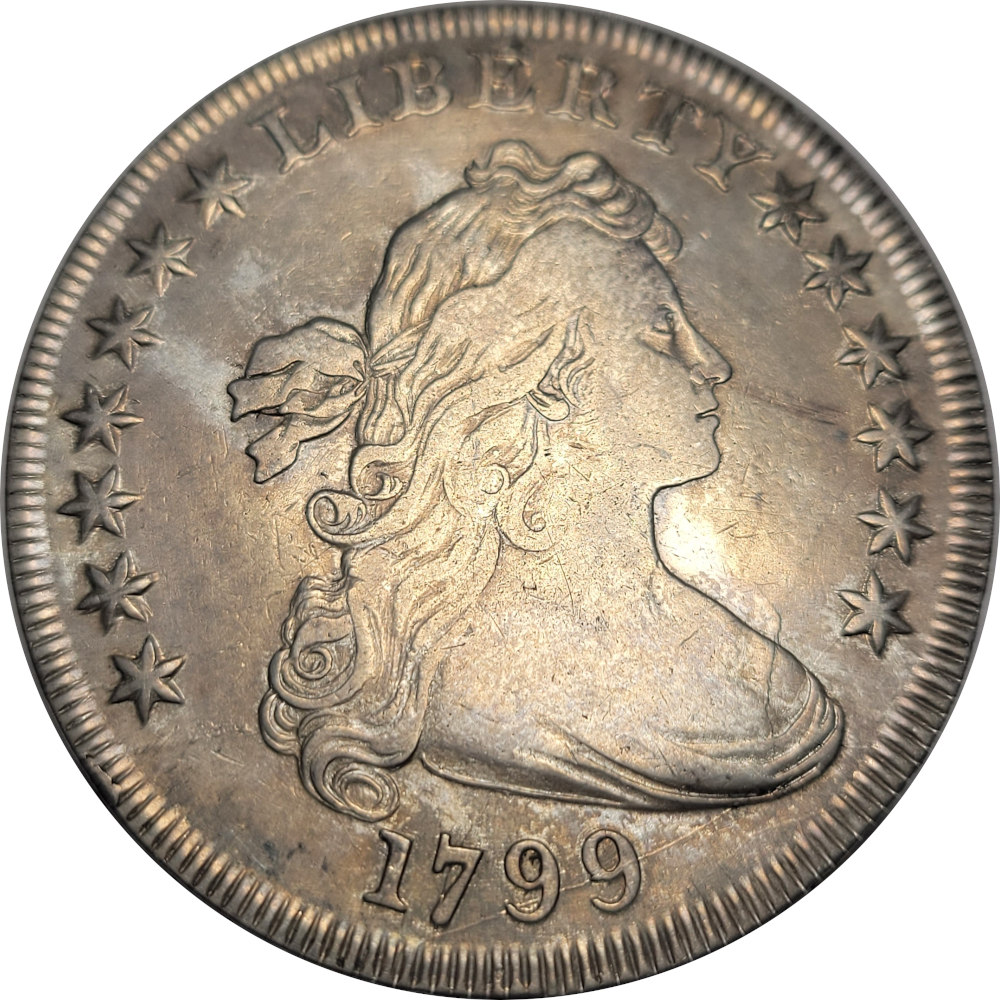 1799-$1-Draped-Bust-Dollar-BB-169,-B-21,-R-3,-Late-Die-State